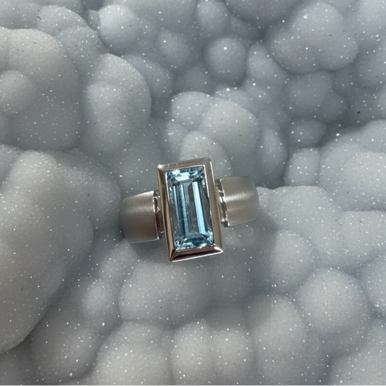 Blue Topaz Baguette Ring