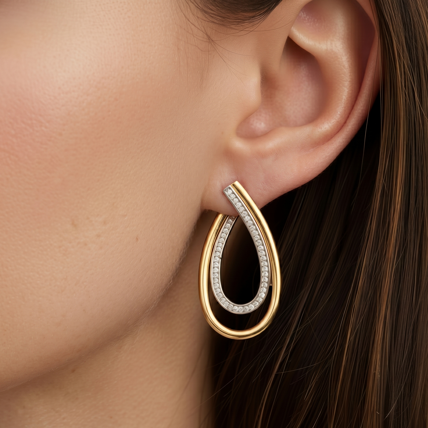 Oval Loop Earring