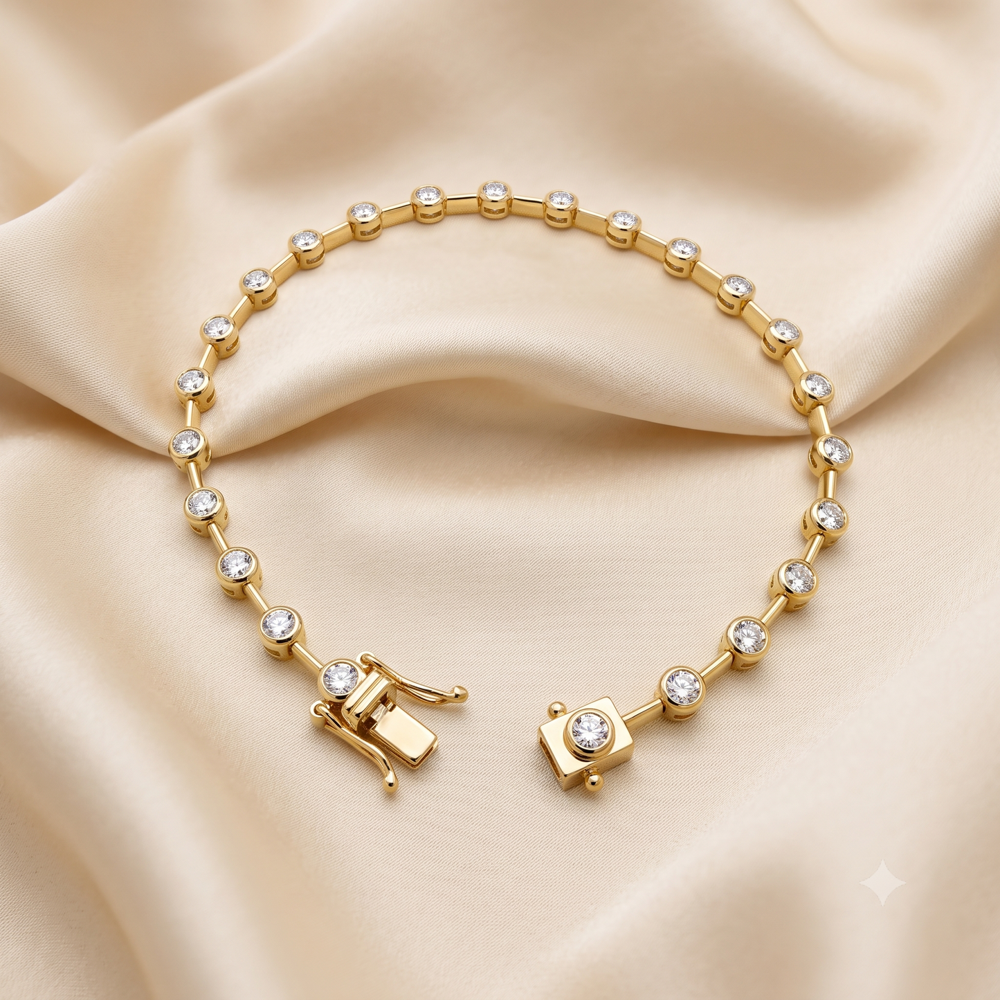Bezel Bar Tennis Bracelet