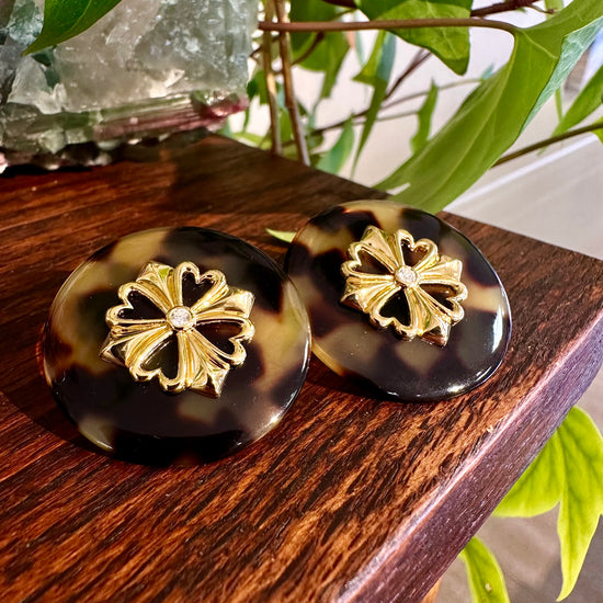 Tortoise Large Rounds Earring