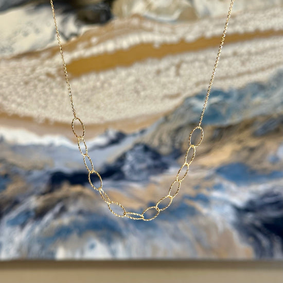 Diamond Cut Oval Link Sparkle Chain