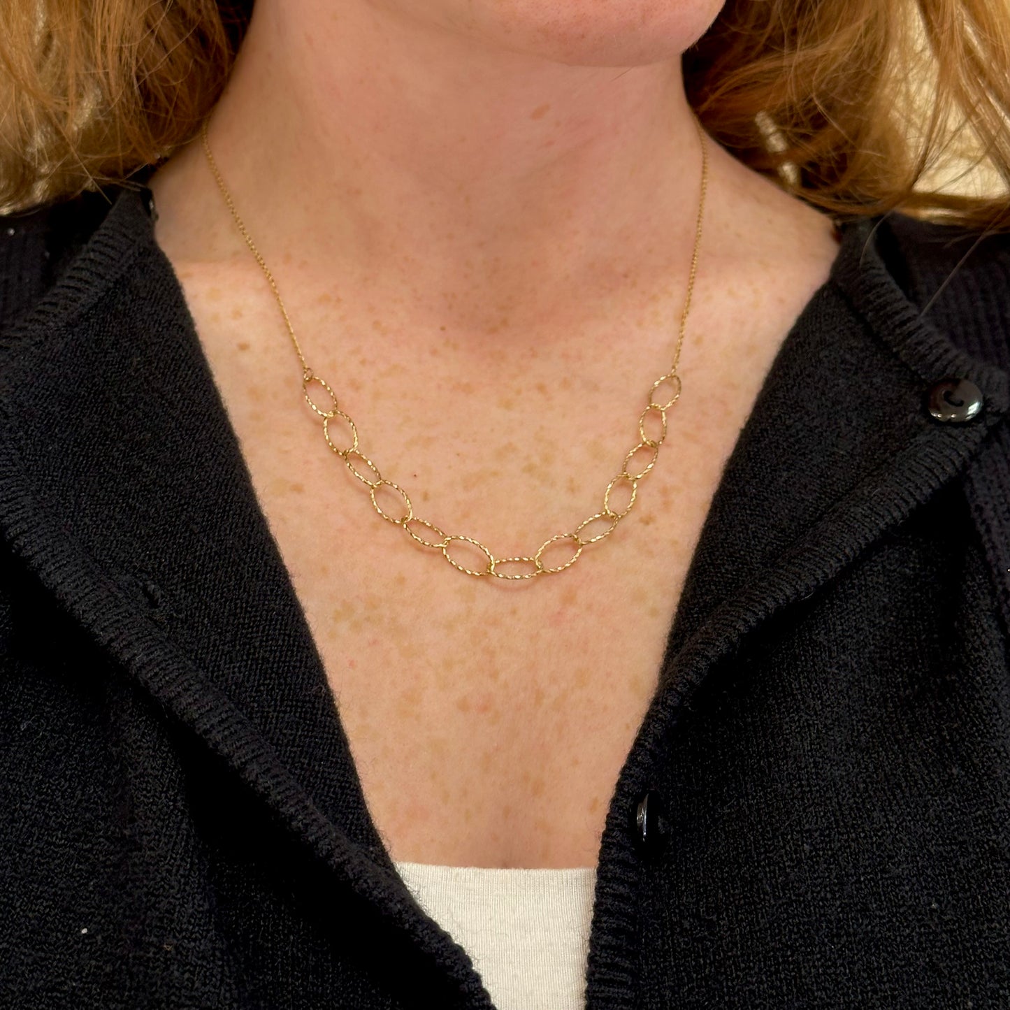 Diamond Cut Oval Link Sparkle Chain