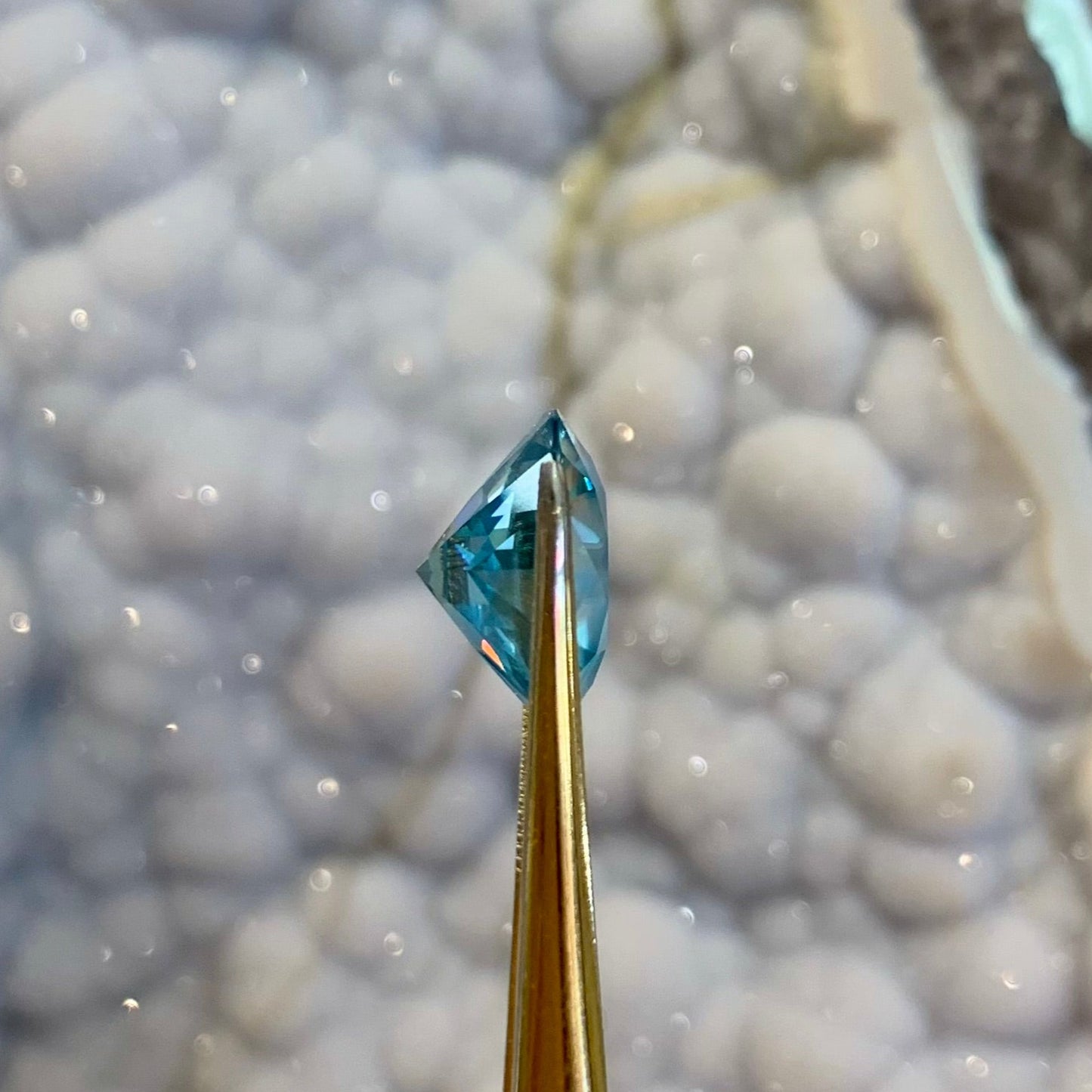 Antique Round Blue Zircon, 13.93ct