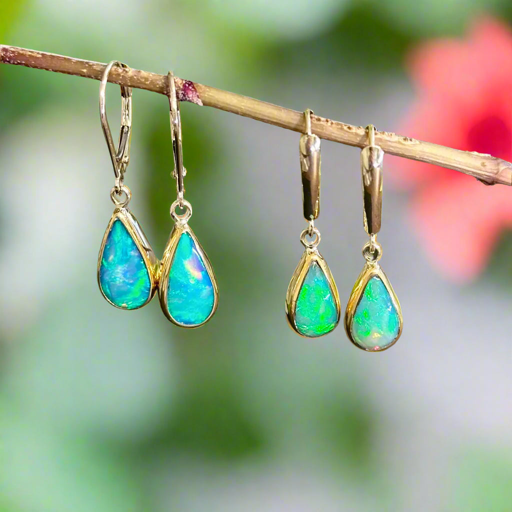 Opal Teardrop Dangles