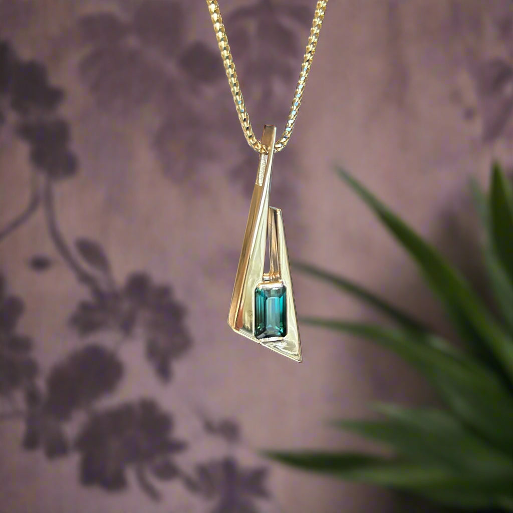Tourmaline Wedge Pendant