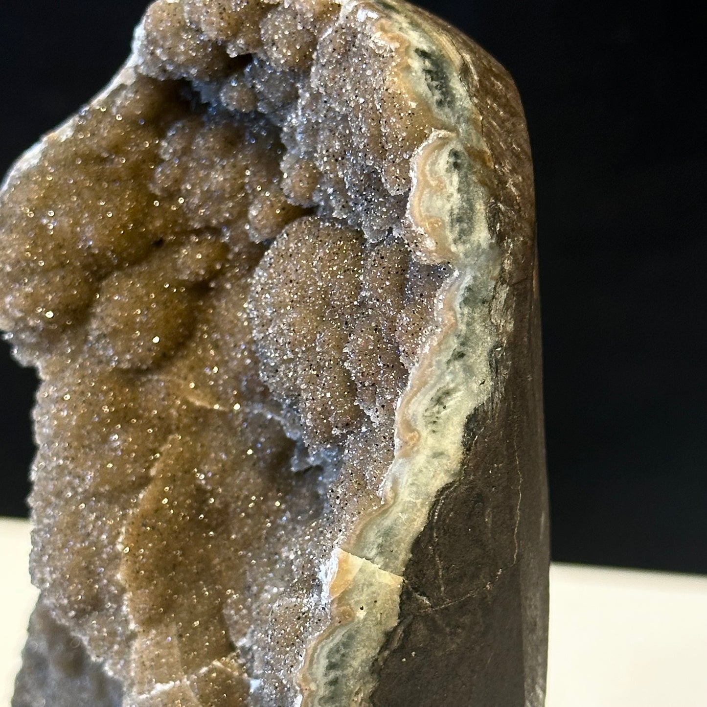 Chocolate Druzy Geode