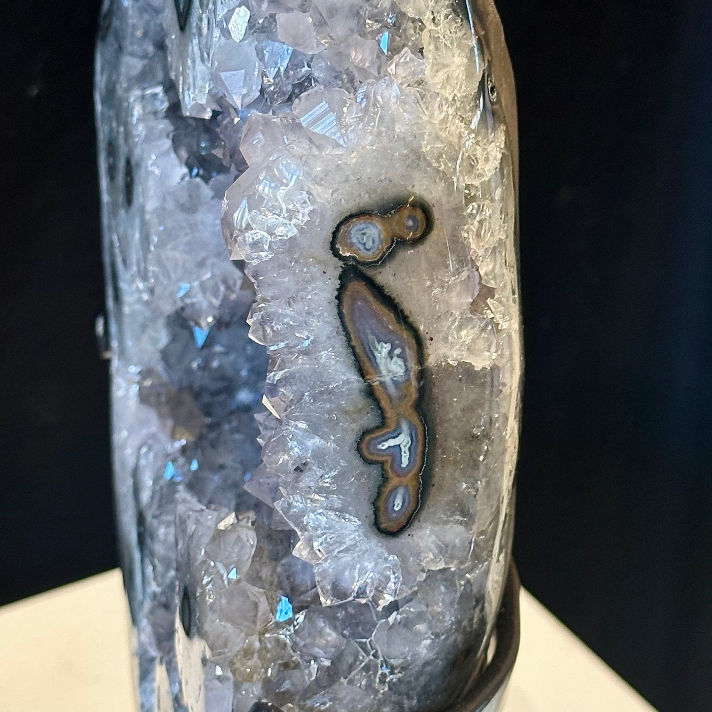 Flowering Agate Quartz Geode
