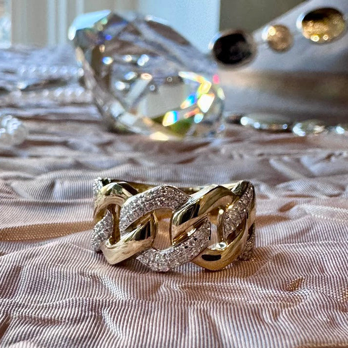 Diamond Curb Link Ring