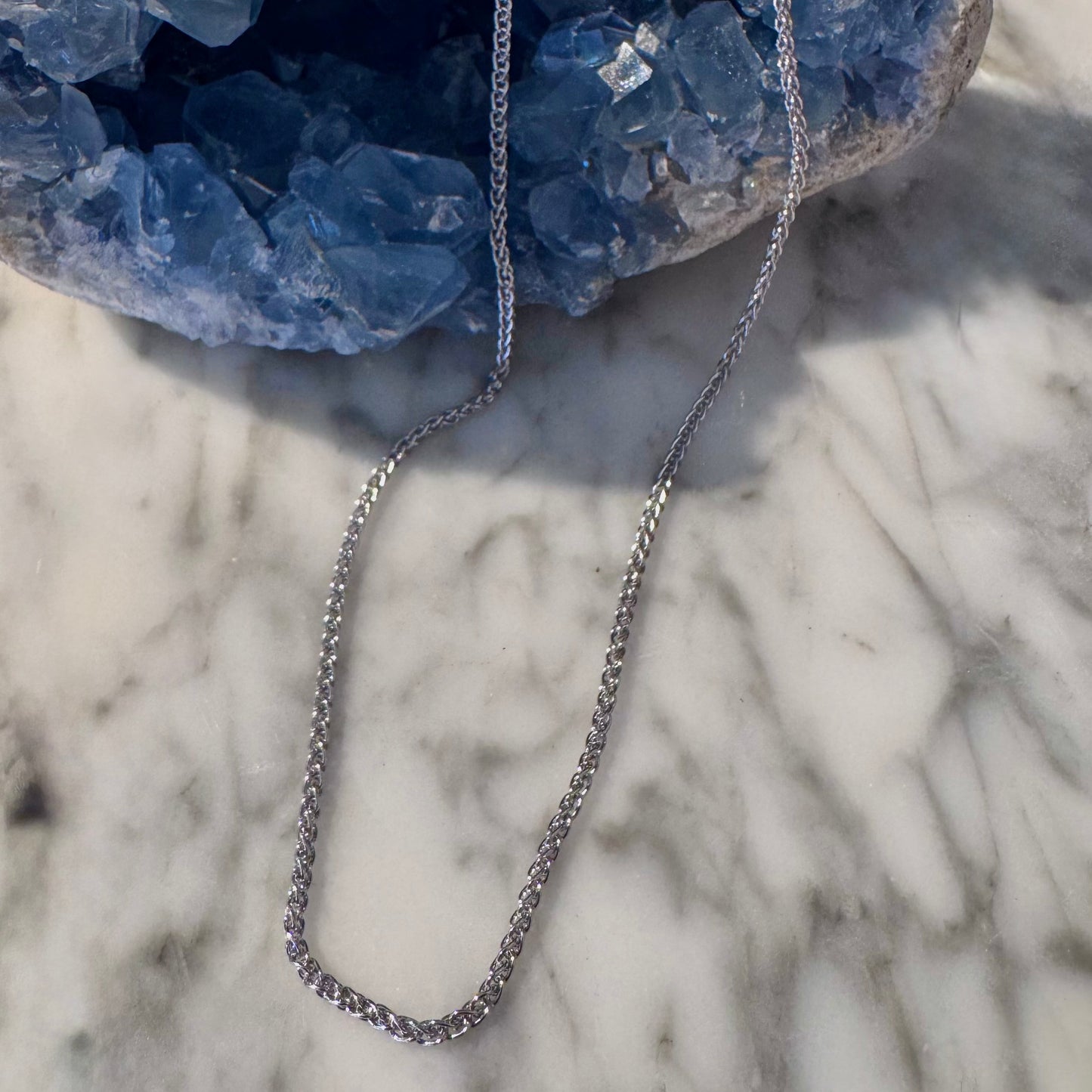 Silver 16" 1.7mm Wheat Chain