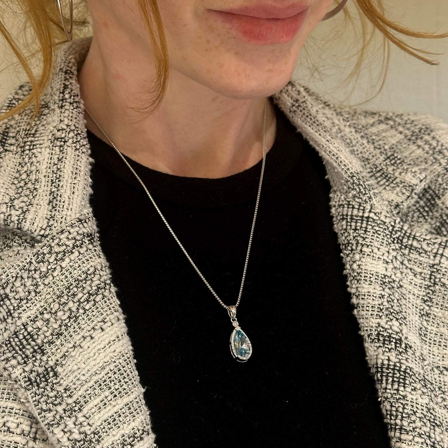 "Stella" Bi-Color Zircon Pendant