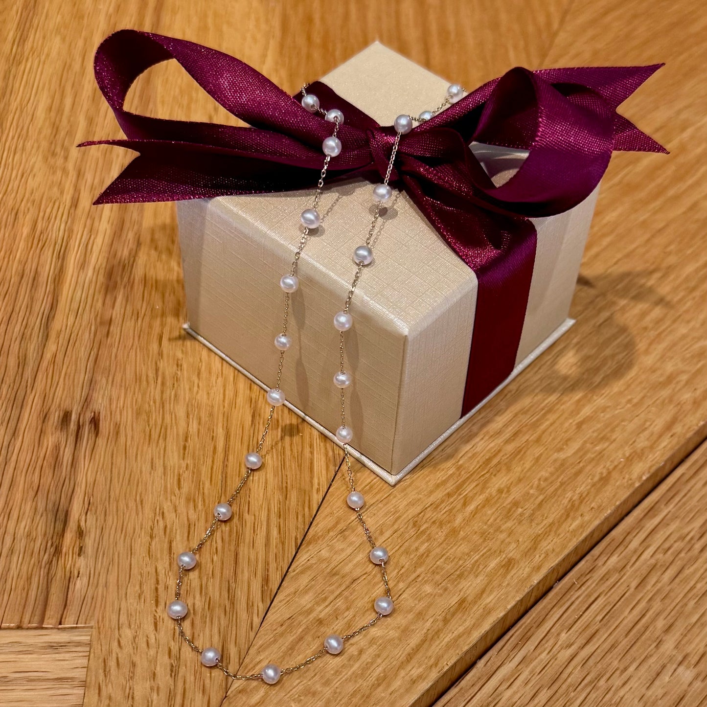 Freshwater Pearl  Station Necklace
