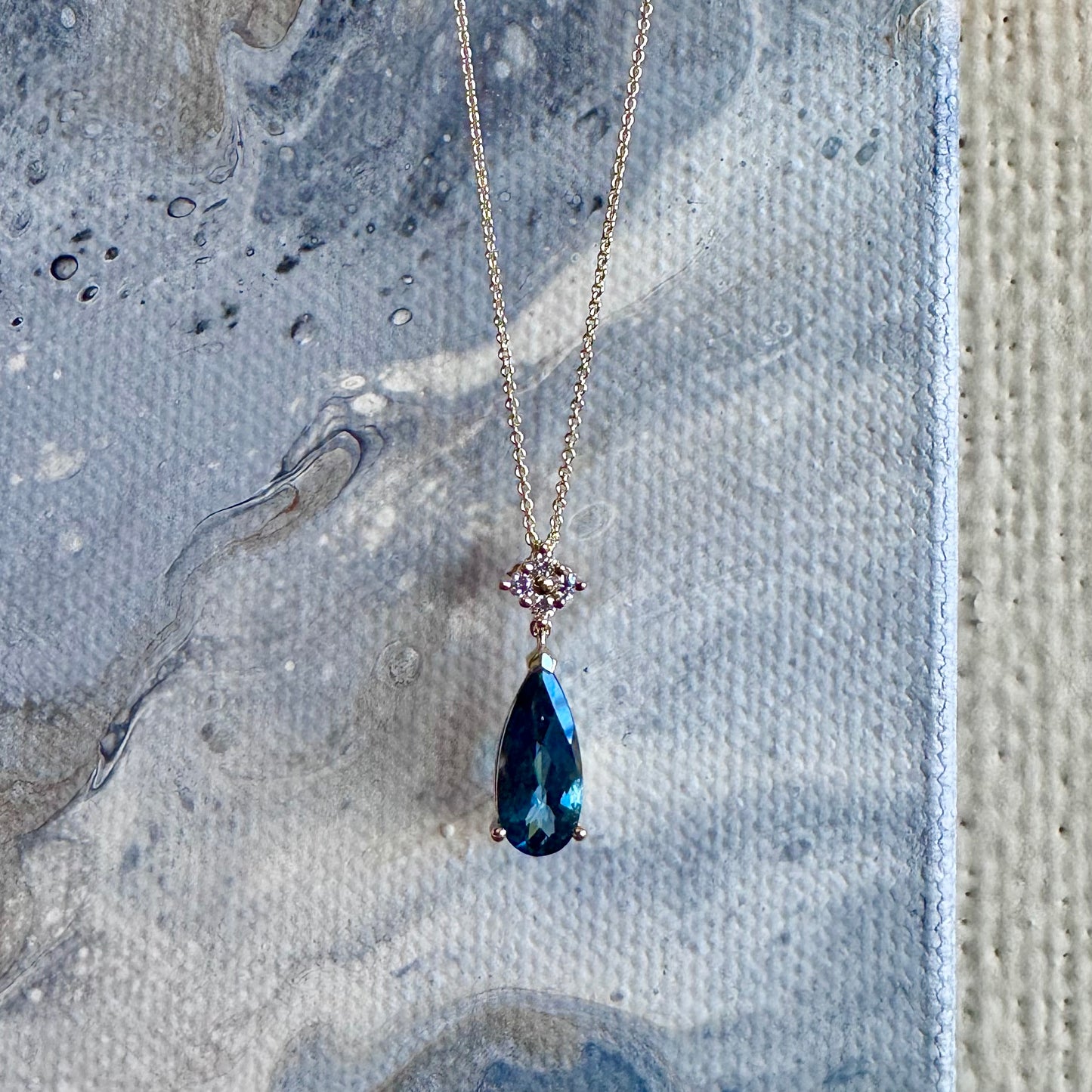 London Blue Drop Necklace