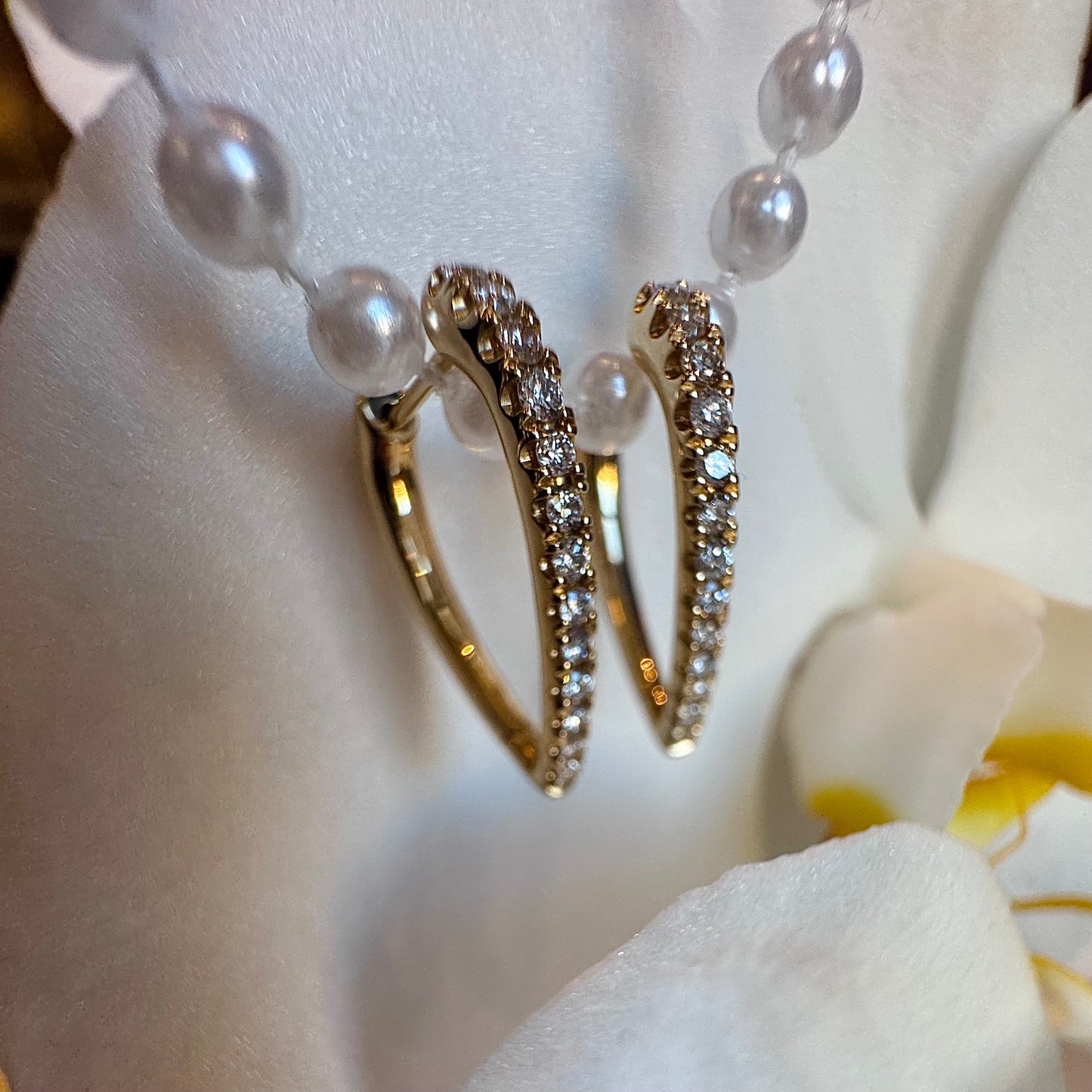 Tapered Diamond Hoops