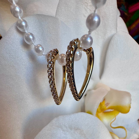 Tapered Diamond Hoops