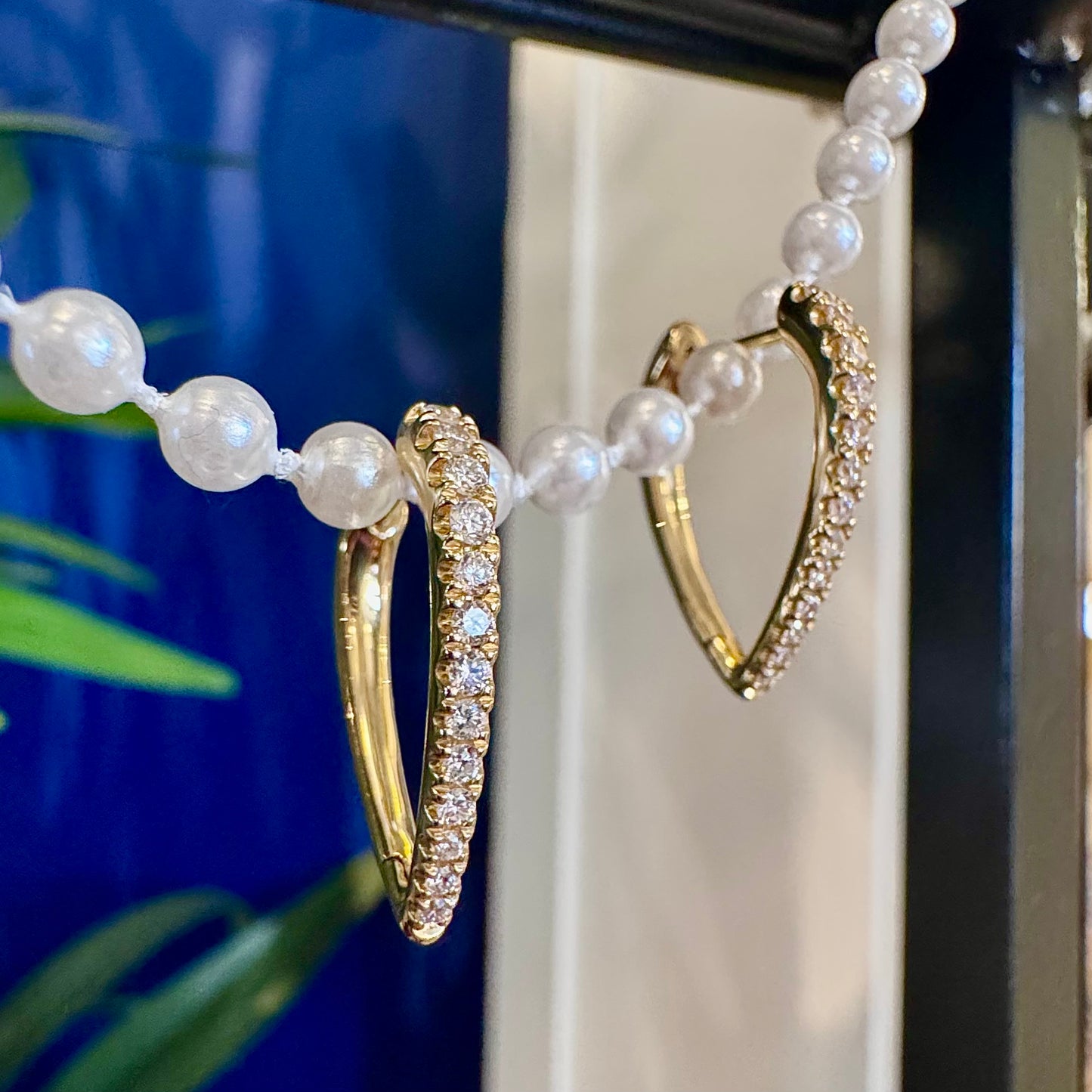 Tapered Diamond Hoops