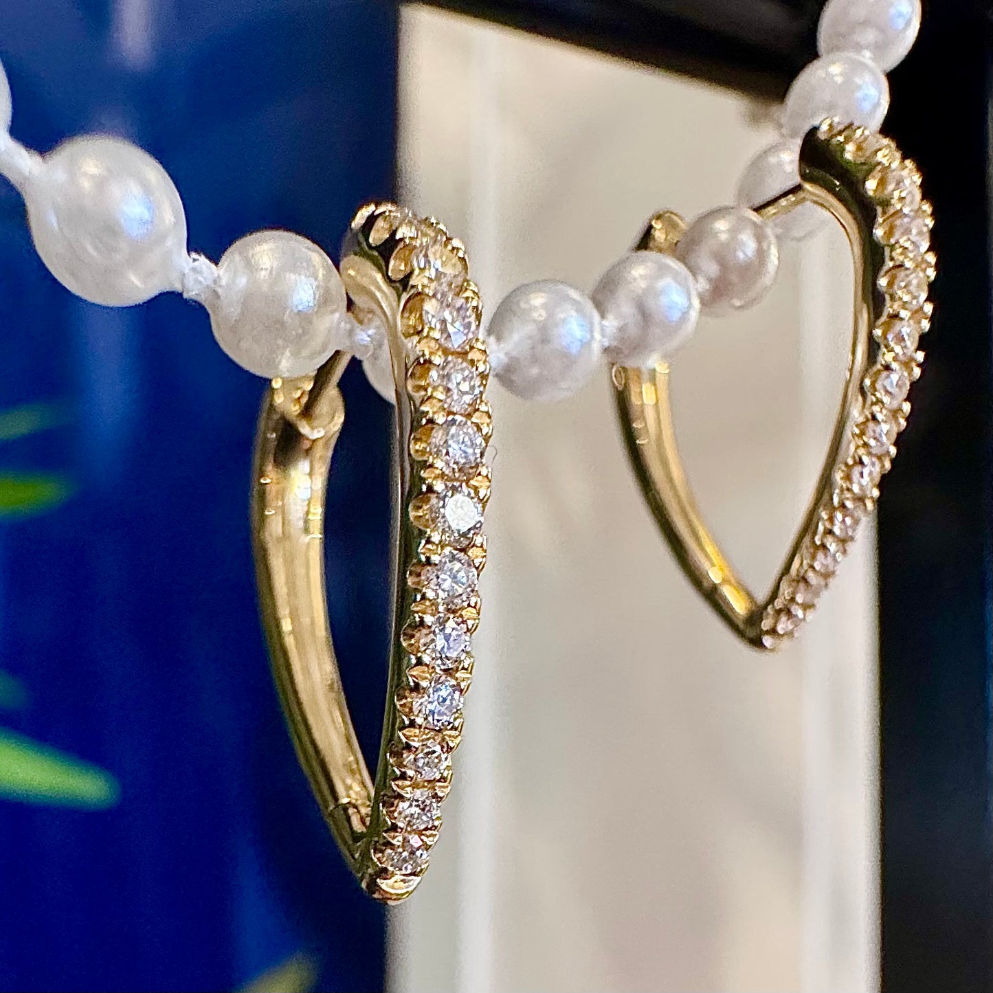 Tapered Diamond Hoops