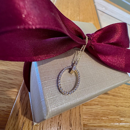 Oval Diamond Necklace