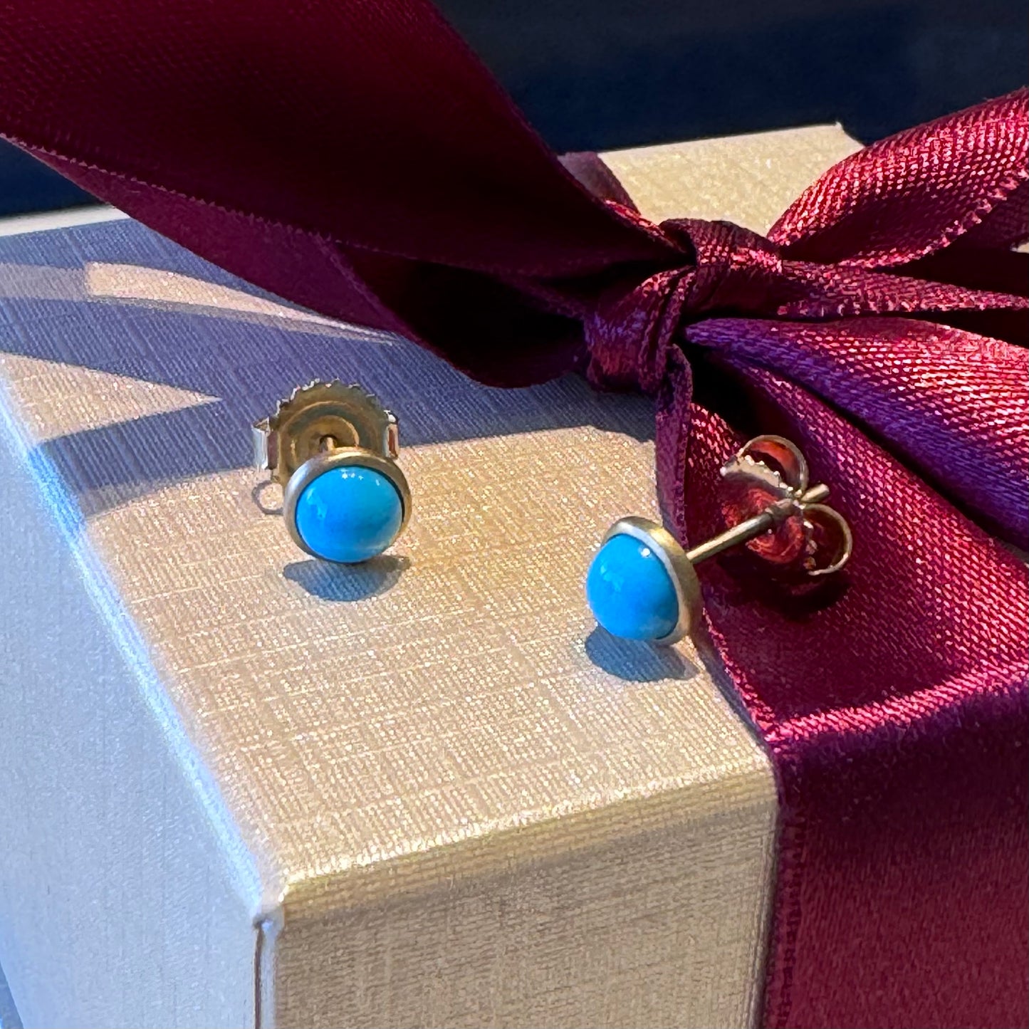 Kim Collins Turquoise Bezel Studs