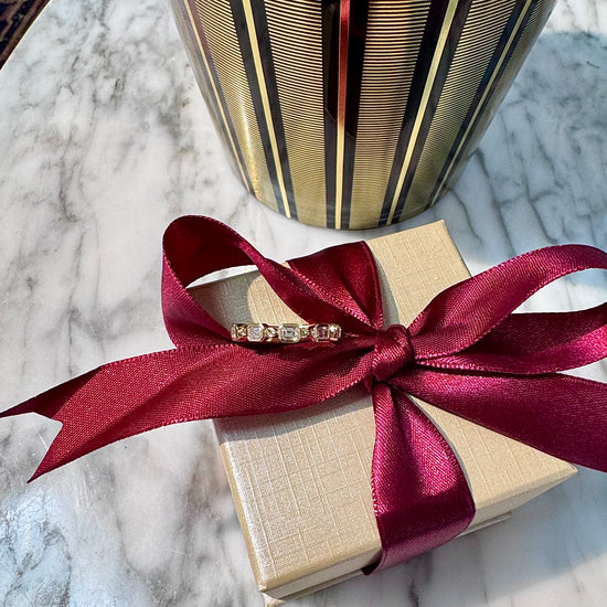 Emerald Cut Bezel Link Ring