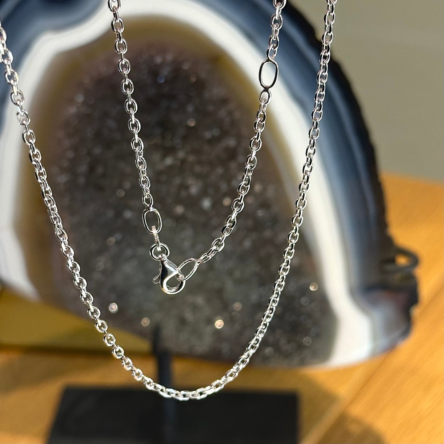 Silver Diamond Cut Cable Chain