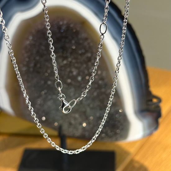 Silver Diamond Cut Cable Chain