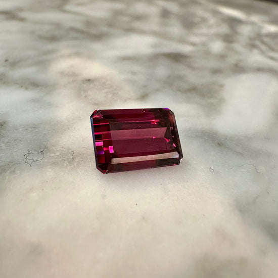 Emerald Cut Rhodolite Garnet, 4.55ct