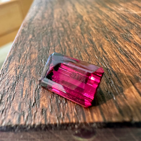 Emerald Cut Rhodolite Garnet, 4.55ct