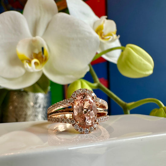 Peach Garnet Ring