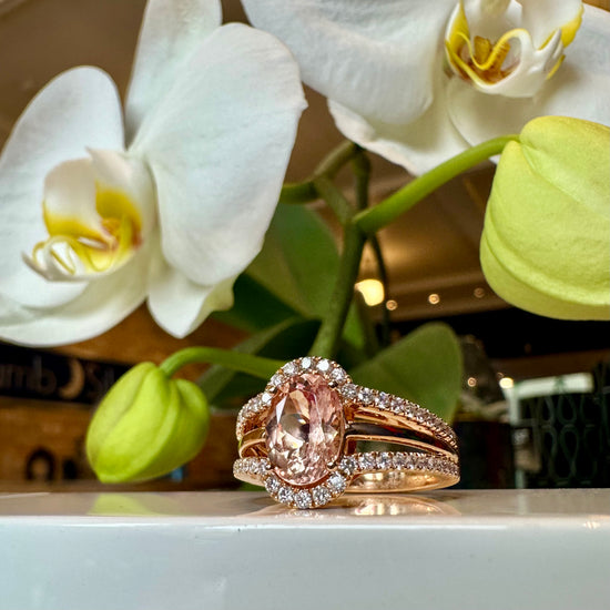 Peach Garnet Ring