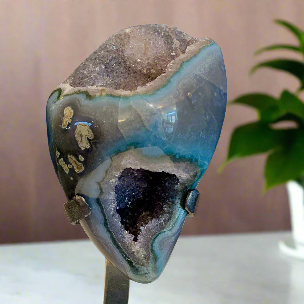 Blue Green Druzy Quartz