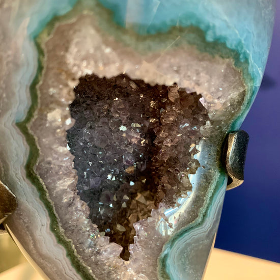 Blue Green Druzy Quartz