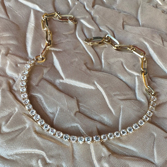 Diamond Tennis Link Bracelet