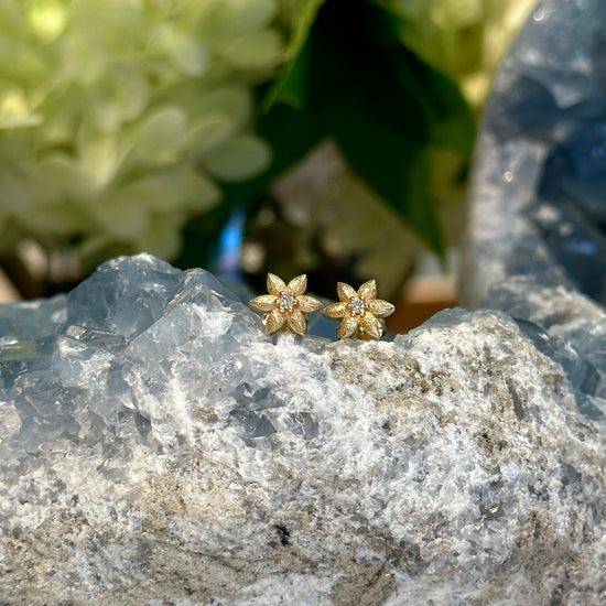 Textured Flower Studs