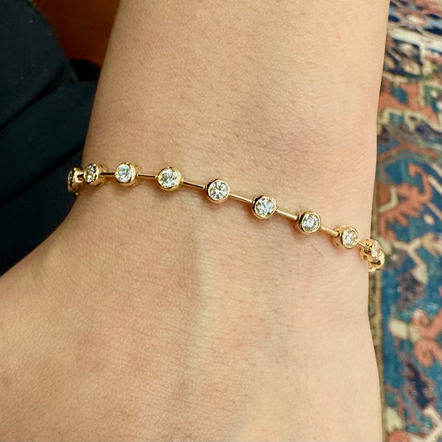 Bezel Bar Tennis Bracelet