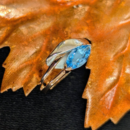 Blue Topaz Marquise Ring