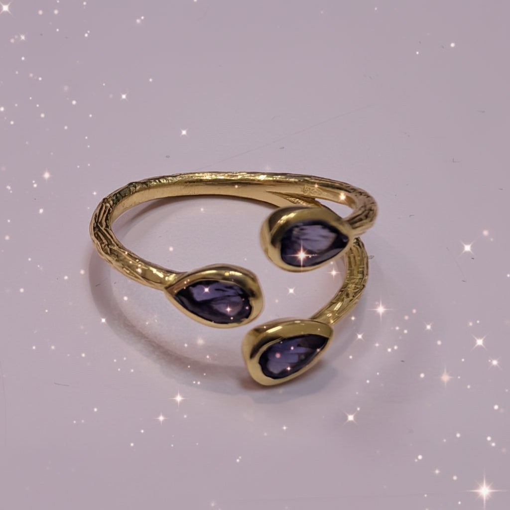 "Sparkles" Three Stone Ring