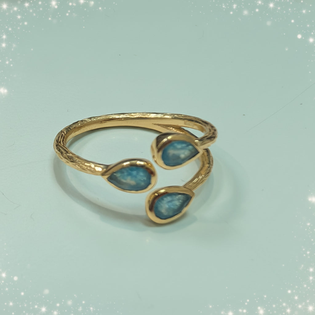 "Sparkles" Three Stone Ring