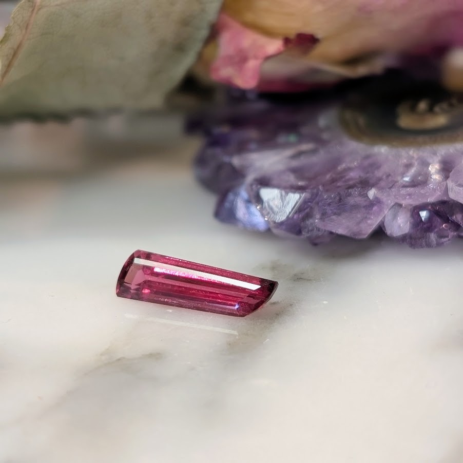 Pink Tourmaline Bar Cut