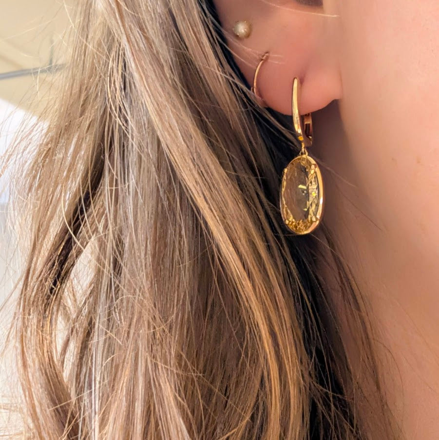 Oval Citrine Dangles