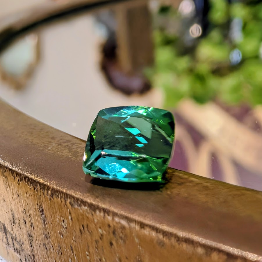 Cushion Cut Green Tourmaline  1.87ct