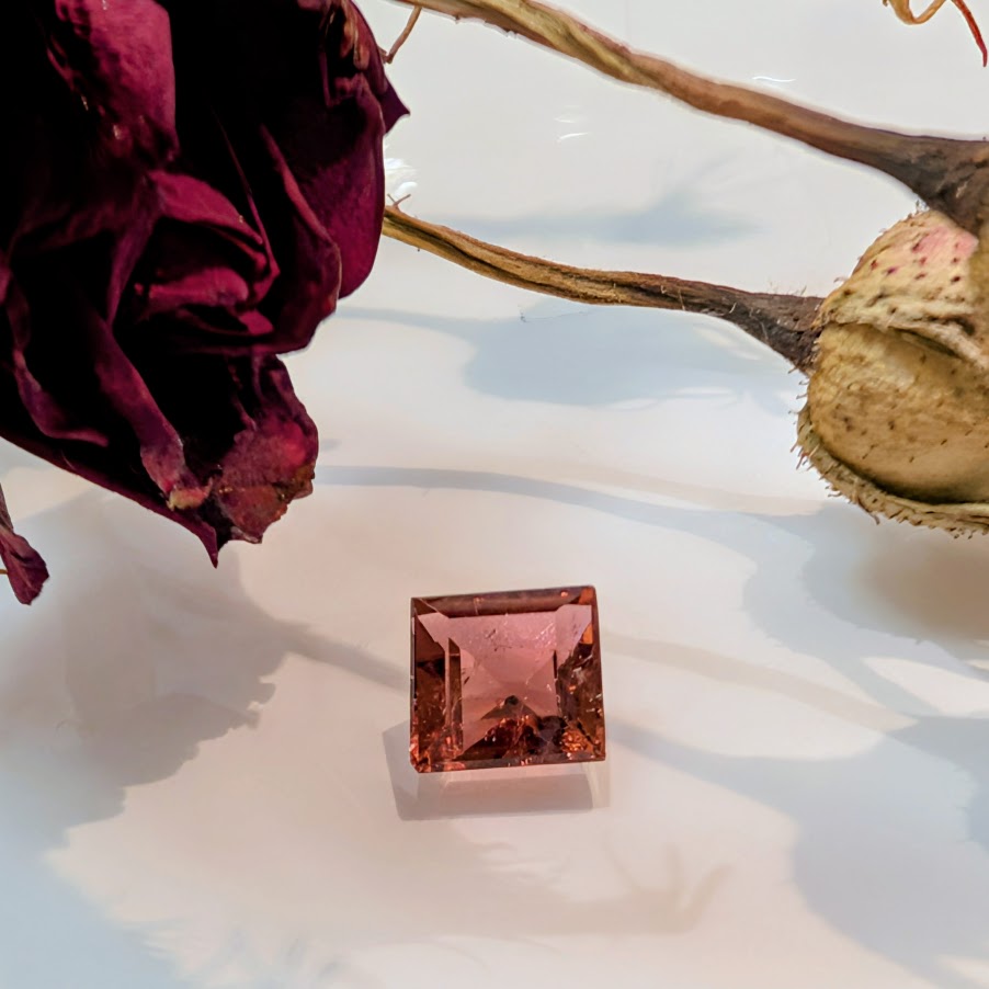 Square Pink Tourmaline  1.22ct