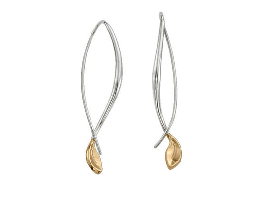 Photo of "Be-Leaf" Earrings in a decorative scene, designed by , available at Plumb Gold & Plumb Silver