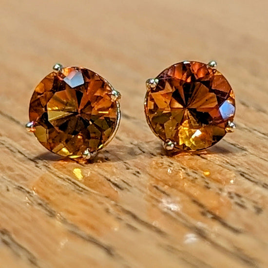 Photo of Citrine Studs in a decorative scene, designed by , available at Plumb Gold & Plumb Silver