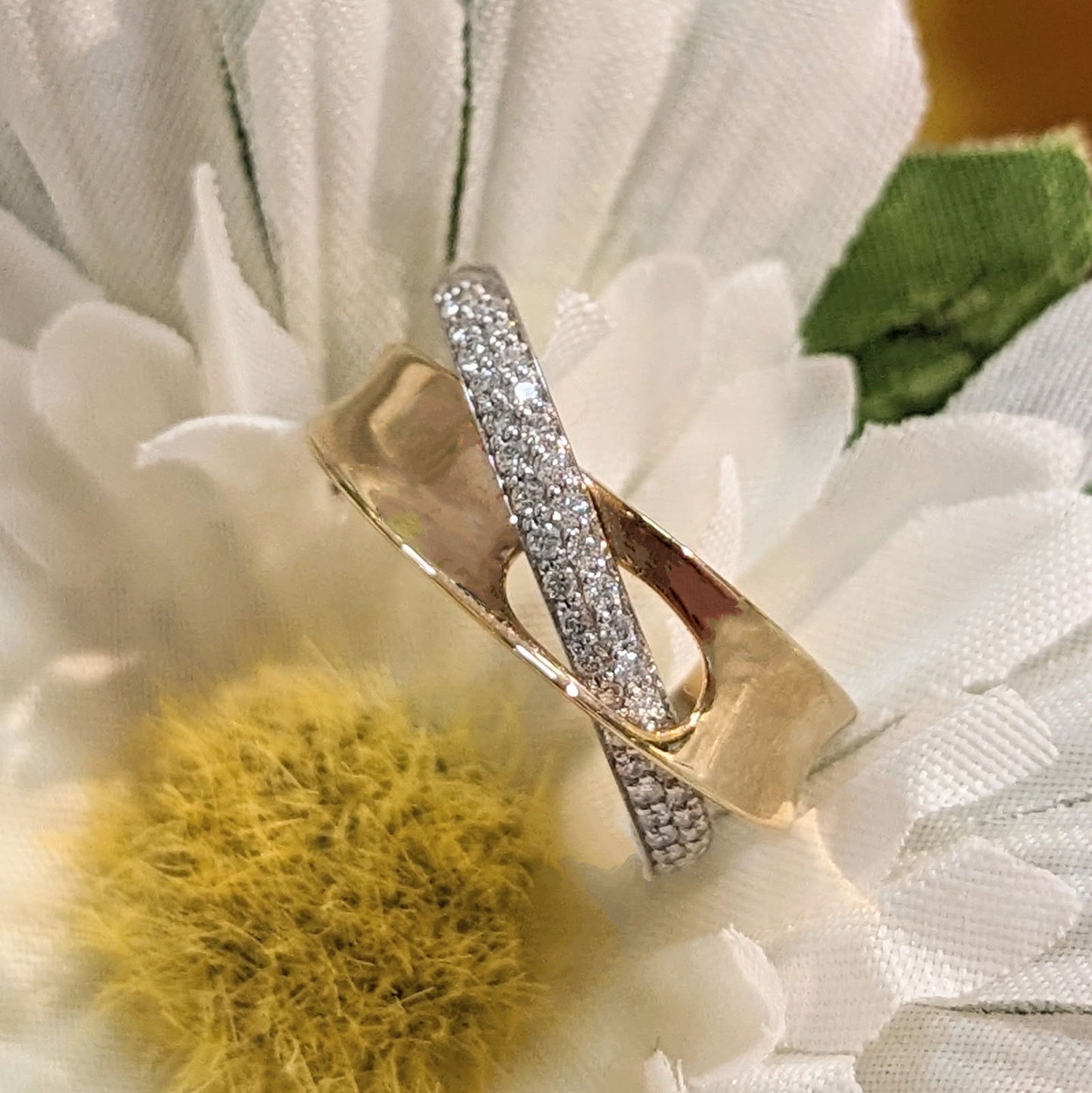 Photo of Cross Through Ring in a decorative scene, designed by , available at Plumb Gold & Plumb Silver
