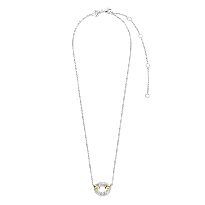 Photo of Cubic Zirconia Oval Necklace in a decorative scene, designed by , available at Plumb Gold & Plumb Silver