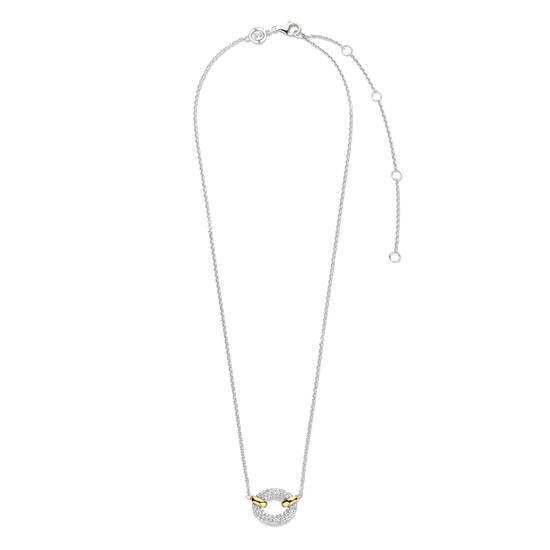 Photo of Cubic Zirconia Oval Necklace in a decorative scene, designed by , available at Plumb Gold & Plumb Silver