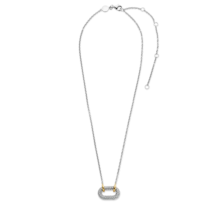 Photo of Cubic Zirconia Oval Necklace in a decorative scene, designed by , available at Plumb Gold & Plumb Silver