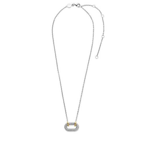 Photo of Cubic Zirconia Oval Necklace in a decorative scene, designed by , available at Plumb Gold & Plumb Silver