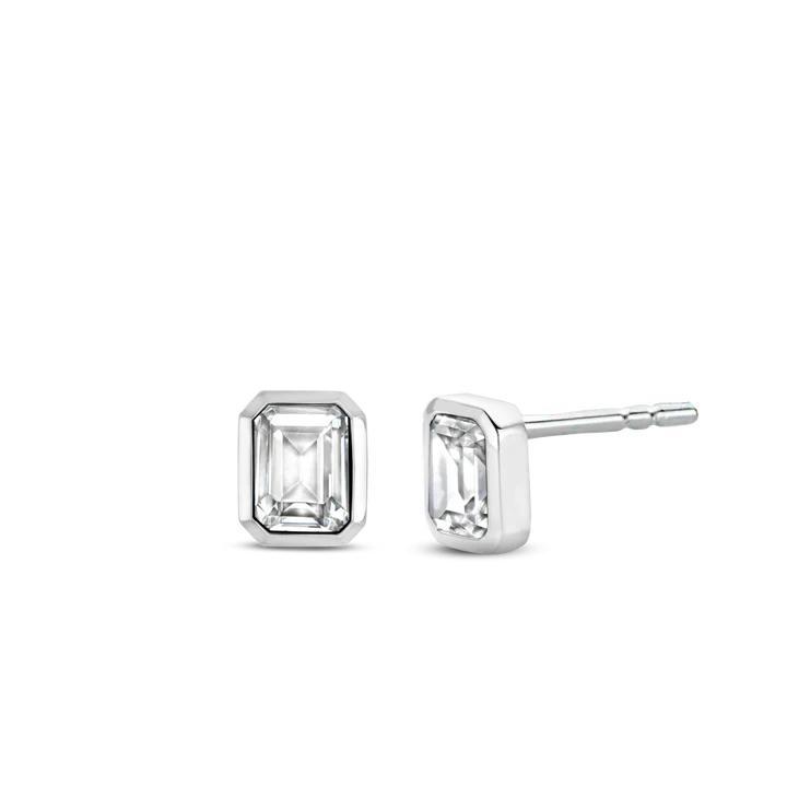 Photo of Cubic Zirconia Studs in a decorative scene, designed by , available at Plumb Gold & Plumb Silver