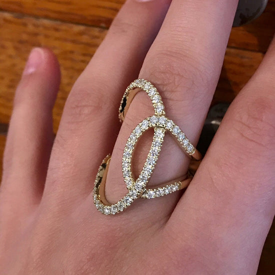 Photo of Diamond Fashion Ring in a decorative scene, designed by , available at Plumb Gold & Plumb Silver